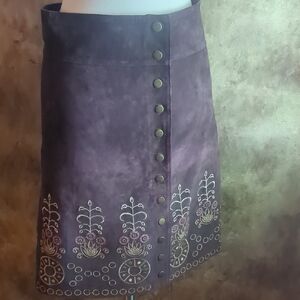 Embroidered Purple Skirt